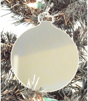 Laser Cut Mirrored Acrylic Plain Bauble  - 100mm Size